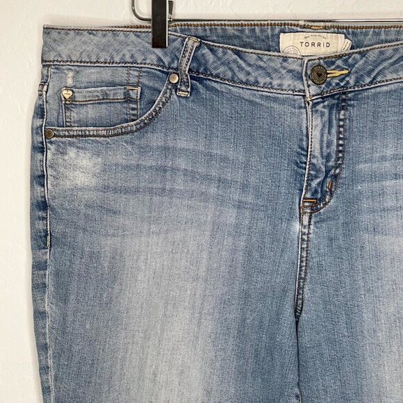 Torrid Skinny Crop Ankle Lace Hem Detail Size 22 #25 - Picture 4 of 8